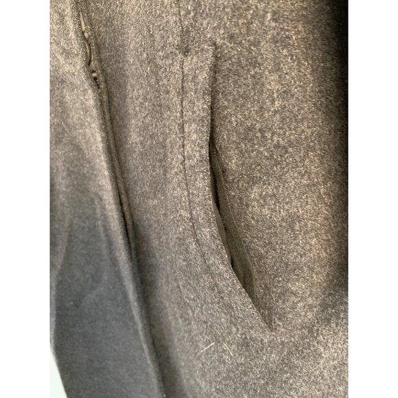 Vintage Italy Long Gray Coat Wool Womens Size 4 8935 - Picture 8 of 12